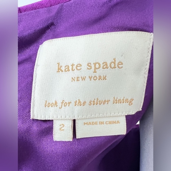 Kate Spade Mademoiselle Silk Sleeveless Fuchsia Sheath Dress with bow on front 2 - Picture 10 of 16